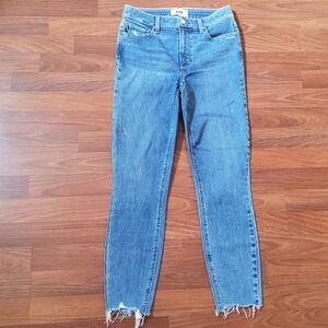 PAIGE Crop Ankle Skinny Jeans – Fringe Cutoff Hem – Size 27  NWOT